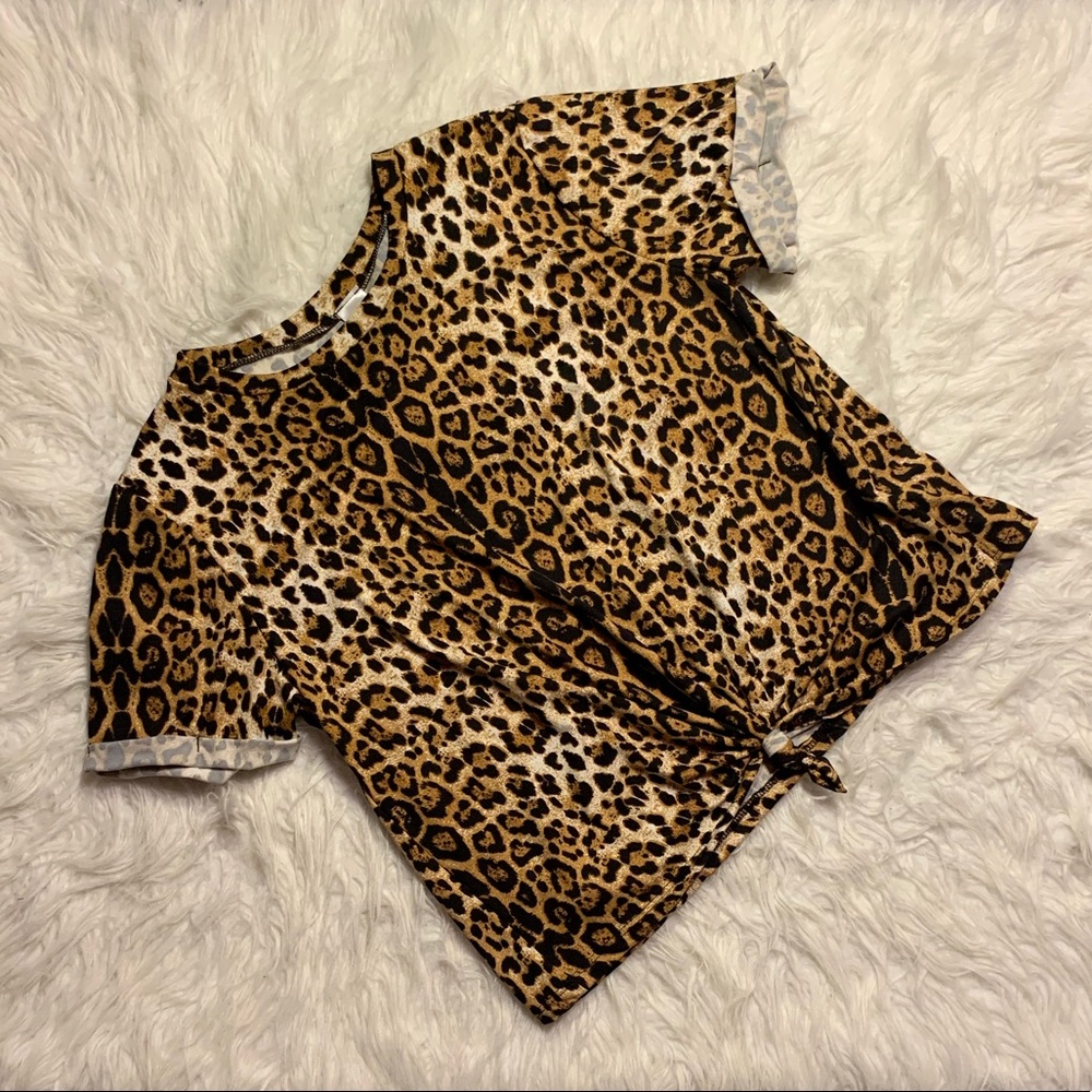 Cheetah print crop top